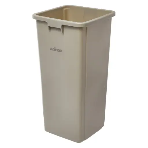 [PTCS-23BE] Tall Square Trash Can - 23 Gallon, Beige