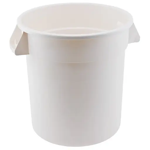 [PTC-20W] Heavy-Duty Round Trash Can - White, 20 Gallon