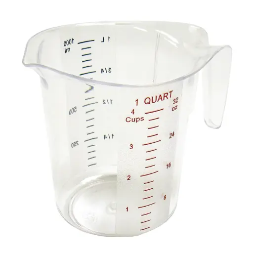 [PMCP-100] Polycarbonate Measuring Cup with Color Graduations - 1 Quart