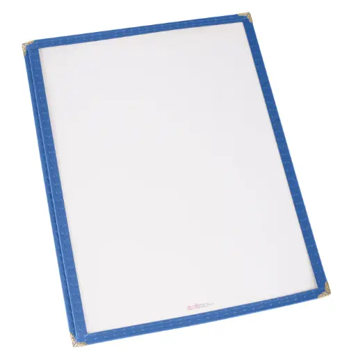 [PMC-9B] Single Pocket Menu Cover - Blue, 9-5/16 x 12-1/8