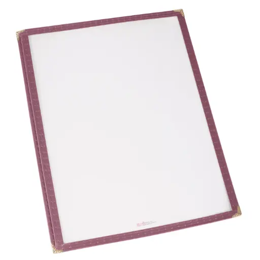 [PMC-14U]  Single Pocket Menu Cover - Burgundy, 9-3/8 x 14-7/8
