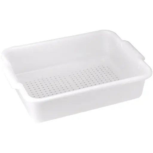  Heavyweight Polypropylene Bus Box, Perforated - White
