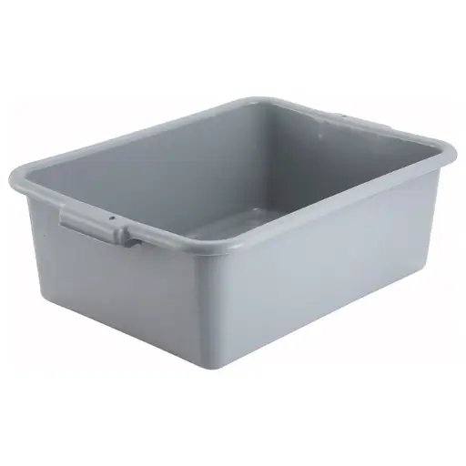 [PL-7G] Standard Weight Polypropylene Dish Box, 7" Depth - Gray
