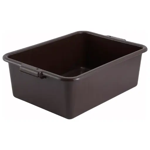 [PL-7B] Standard Weight Polypropylene Dish Box, 7" Depth - Brown