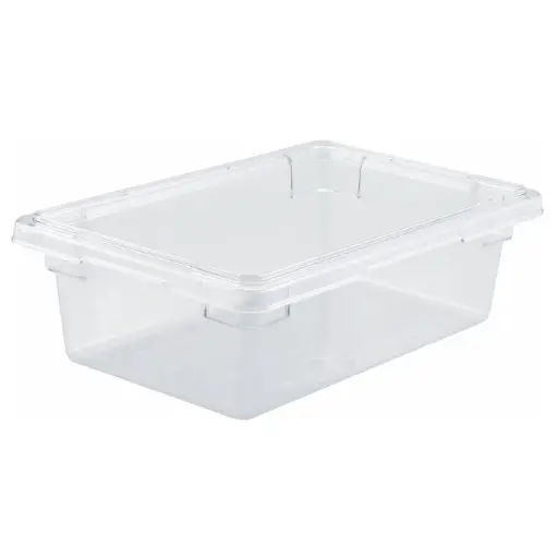 [PFSH-6] Food Storage Box, Clear Polycarbonate - Half, 6"