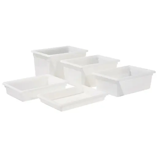 [PFFW-12] Food Storage Box, White Polypropylene - Full, 12"