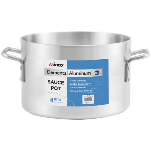 [ASSP-26] Elemental Aluminum Sauce Pot, 4mm - 26 Quart