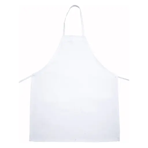 [BA-3226WH] Full-Length Bib Apron - White