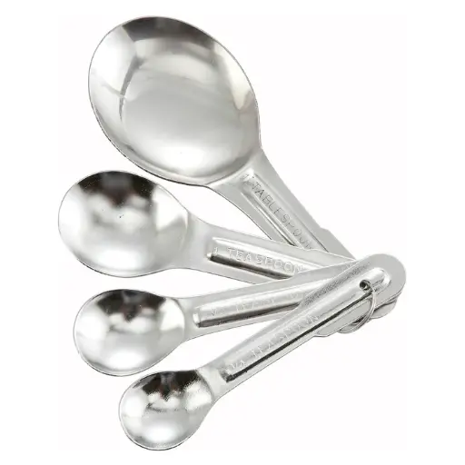 [MSP-4P] Measuring Spoon Set, 4-piece, Economy, Stainless Steel