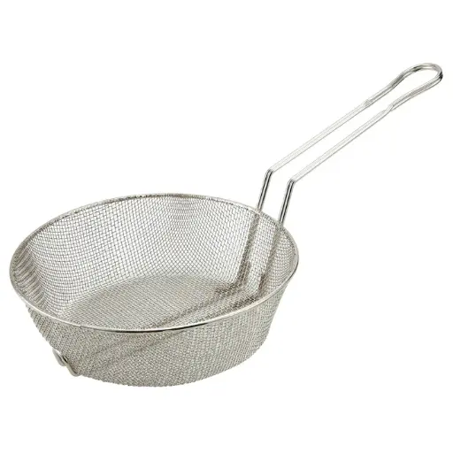 [MSB-10F] Nickel Plated Steel Culinary Basket - Fine, 10"