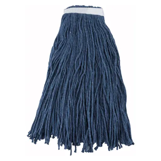 [MOP-32C] Economy Cotton-Poly Blend Cut-End Wet Mop Head - Blue - 32oz/800g
