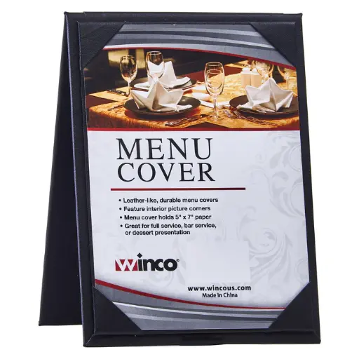 [LMTD-57BK] Dual-View Menu Tent For 5" x 7" Inserts, Black