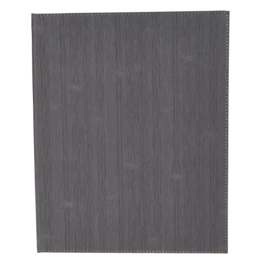 [LMD-814GY] Two-View Menu Cover - Grey, 8-1/2" x 14"