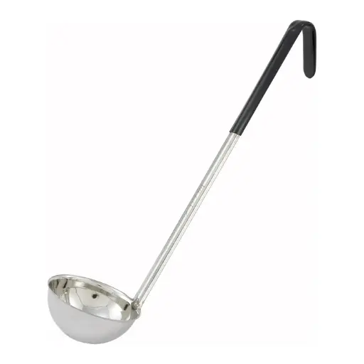 [LDC-6] 6oz, Ladle, One-piece, Black, S/S