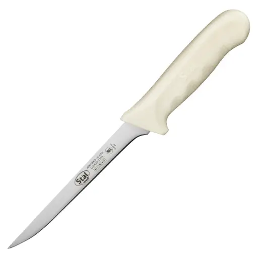 [KWP-61] 6" Boning Knife, White PP Hdl, Narrow