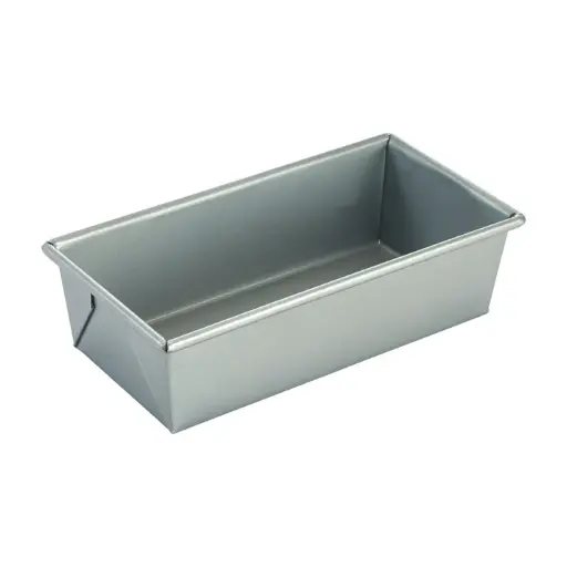 [HLP-53] Aluminized Steel Loaf Pans with Silicone Glaze - 3/8 lb, 5-5/8" x 3-1/8" x 2-1/4"