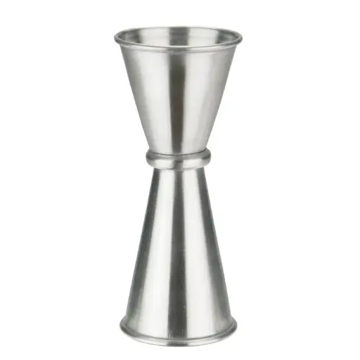 [J-8] Japanese-Style Jigger, Stainless Steel - 1 x 1-1/4 oz