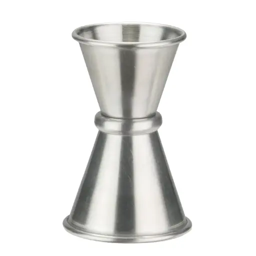 [J-6] Japanese-Style Jigger, Stainless Steel - 1/2 x 3/4 oz