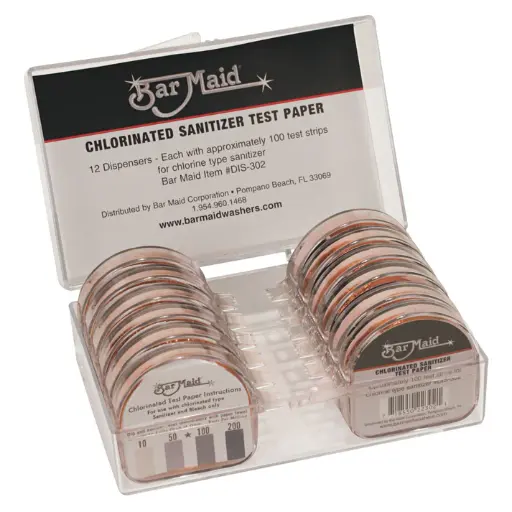 [DIS-302] Bar Maid Chlorine Strips in Dispenser - Box - 
