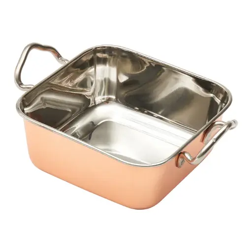 [DDSB-202C] Mini Roasting Pan, Copper-Plated - 5-3/16" Square