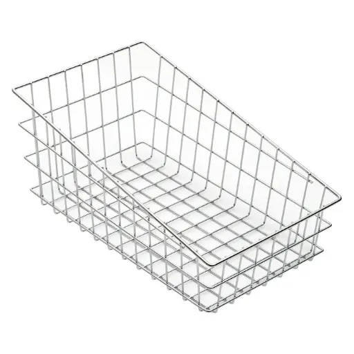 [DB-1911]  Bagel / Pastry Basket, 18-1/2" x 11" x 8", Wire, Slanted Top