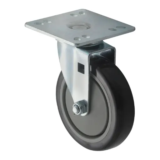 [CT-44]  Universal Plate Caster Set, 4" Square, 5" Wheels - Set-