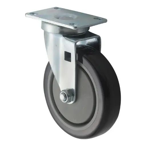 [CT-23] Universal Plate Caster Set, 2-3/8" x 3-5/8" Plate, 5" Wheels