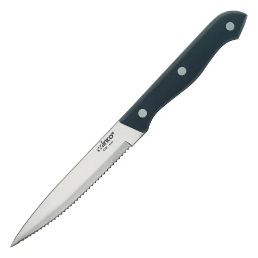 [K-70P] Solid POM Handle Steak Knife, 5" Blade, Pointed Tip