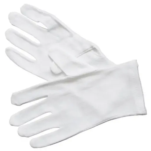 [GLC-M] White Cotton Service Gloves - Medium