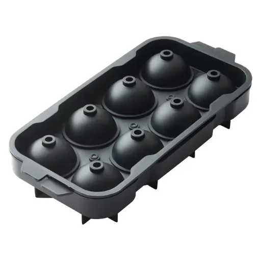 [ICCP-8K] Bar Maid Silicone Ice Tray, 8 Compartments - Black