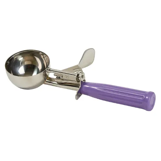 [ICD-12P]  Allergen-Free Stainless Steel Thumb Press Disher with Plastic Handle, Size #12