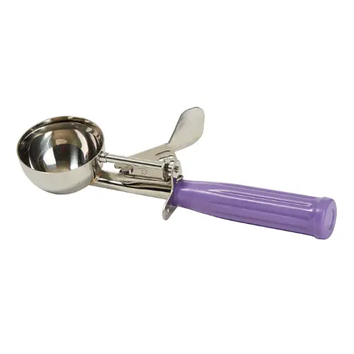 [ICD-16P] Allergen-Free Stainless Steel Thumb Press Disher with Plastic Handle, Size #16