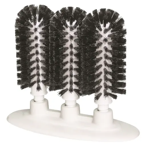 [GWM-300] Bar Maid 3 Brush Manual Glass Washer with Suction Cup Base