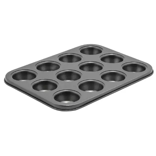 [CMF-12M] 12 Cup Mini Muffin Pan, Non-Stick Carbon Steel
