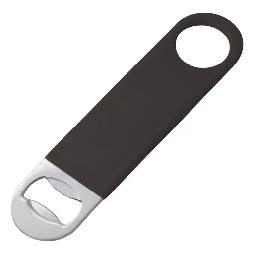 [CO-301PK] Stainless Steel Flat Bottle Opener - Black