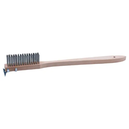 [BR-500] 20" Scratch Brush with Wire Bristles and Scraper