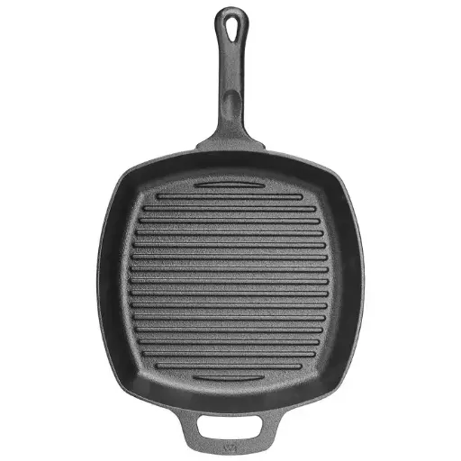 [CAGP-10S] 10-1/2" Square FireIron Cast Iron Grill Pan