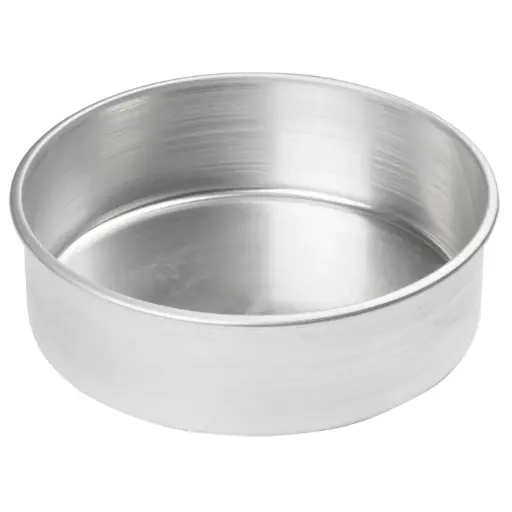 [ACP-093] Round Layer Cake Pan, Aluminum - 9" Dia x 3" H