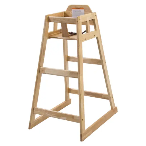 [CHH-601] Natural Wood Pub-Height High Chair