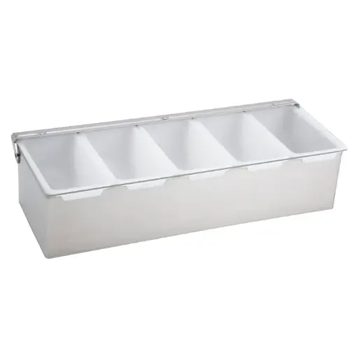 [CDP-5] Condiment Holder with Stainless Steel Base - 5