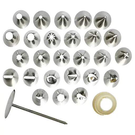 [CDT-26] Cake Decorating Set, 26 Tips, Stainless Steel