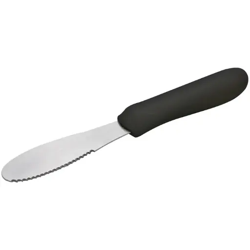 [TWP-31K] Sandwich Spreader, Black Polypropylene Handle, 3-5/8" x 1-1/4" Blade