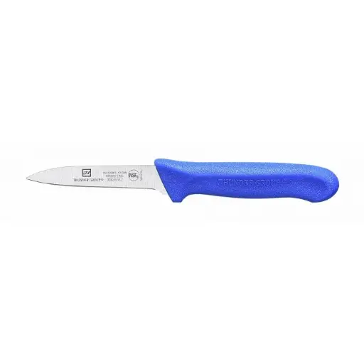 [SLKF421BU] Paring Kinfe, 3-1/4" Blade, Blue Polypropylene Handles, 2 Piece/Pack, German Steel, NSF
