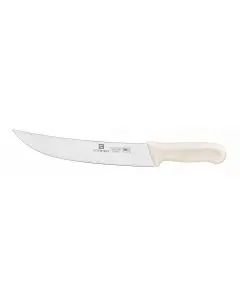 [SLKF414WT] Cimeter Steak Knife, 9-1/2" Blade, White Polypropylene Handles, German Steel, NSF