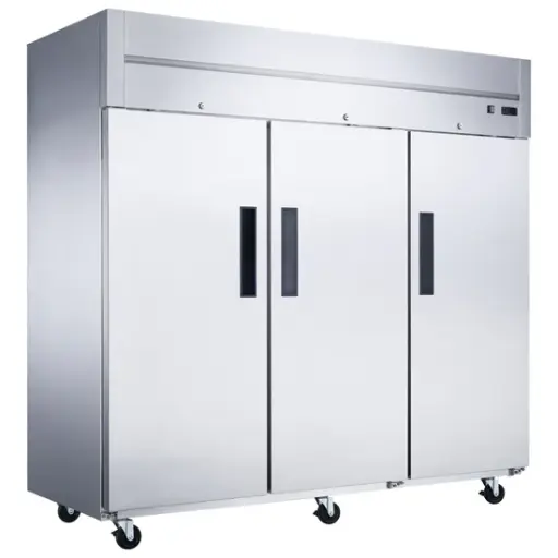 [D83AR] Commercial 3-Door Top Mount Refrigerator in Stainless Steel