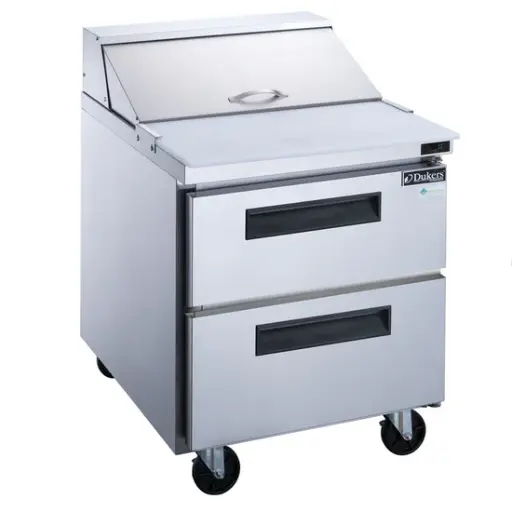 [DSP29-12M-D2] 2-Drawer Megatop Commercial Food Prep Table Refrigerator in Stainless Steel