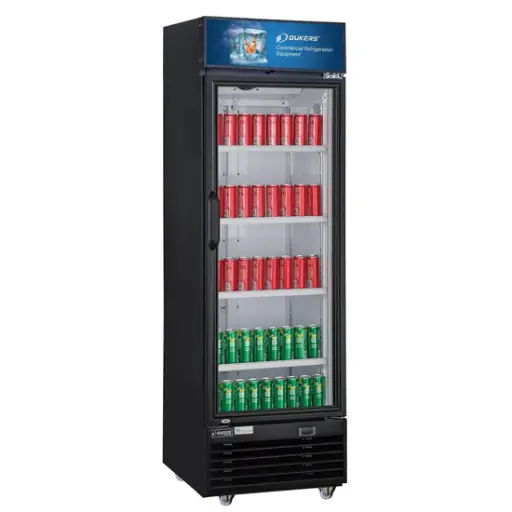 Commercial Single Swing Door Glass Merchandiser Refrigerator