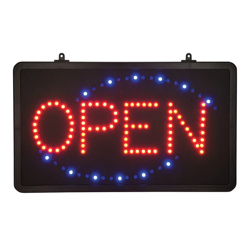 [LED-6]  "Open" LED Sign, Rectangular