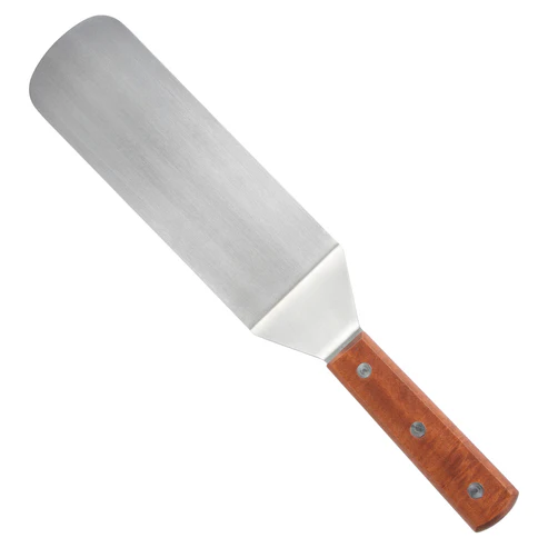 [TN249] Flexible Turner with Offset, Wooden Handle, 8-1/4" x 2-7/8" Blade