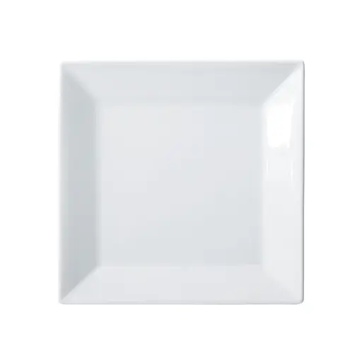 [RPS-925-SV1] Royalsquare Square Plate, White Porcelain, 12 Pieces/Case / 9-1/4"